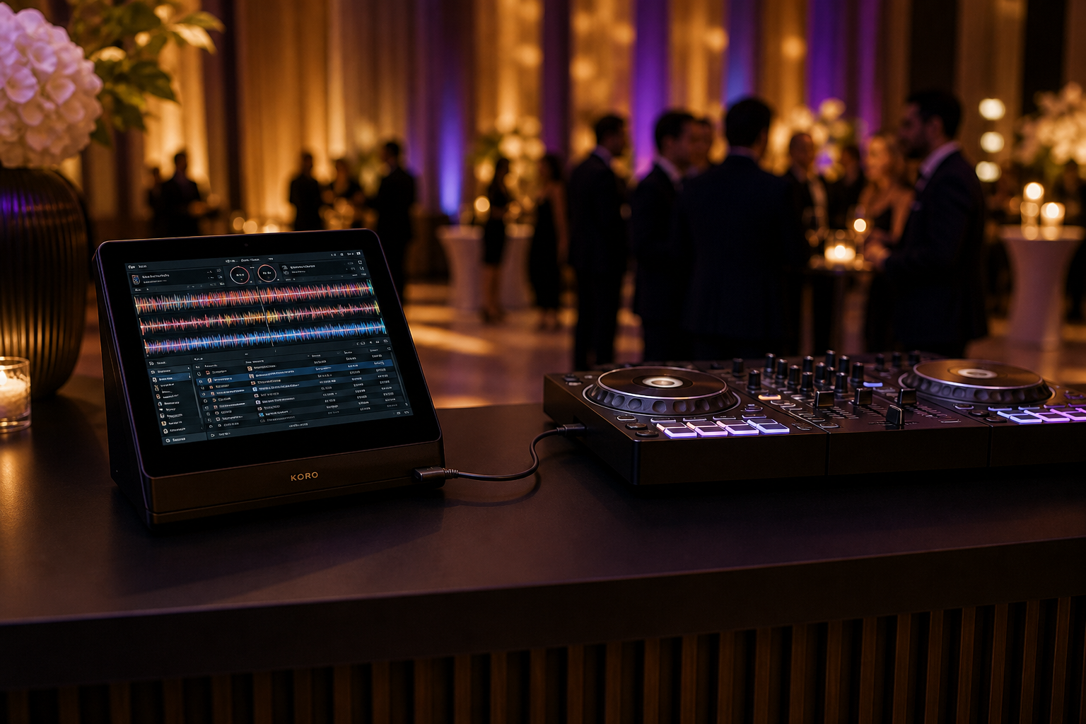 Clean NeoDeck setup at an upscale NYC event
